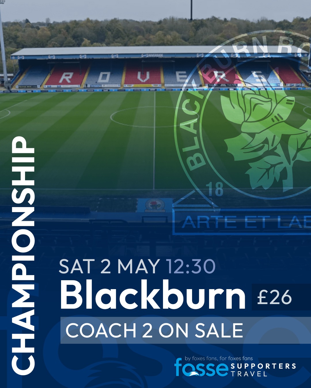 Blackburn – Coach 2 Now ON SALE! 🚌💙🦊 Good news, folks! Due to high demand, we’ve officially opened up Coach 2 for our tr…