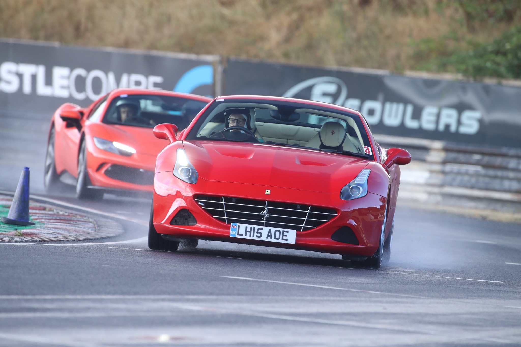 The Club returned to Castle Combe for it's final track day of 2026. The weather was mostly dry with a couple of very wet spells, which gave drivers the opportunity to experience the performance of their Ferraris in different conditions, with the majority opting to include an optional driver coaching session (or more) across the day. A selection of photos are available
A selection of photos are available to enjoy on Flickr. Members wishing to see further photos or purchase high res photos can do so by contacting the photographer from the day, Jim Gaisford, on jimgaisford@gmail.com.