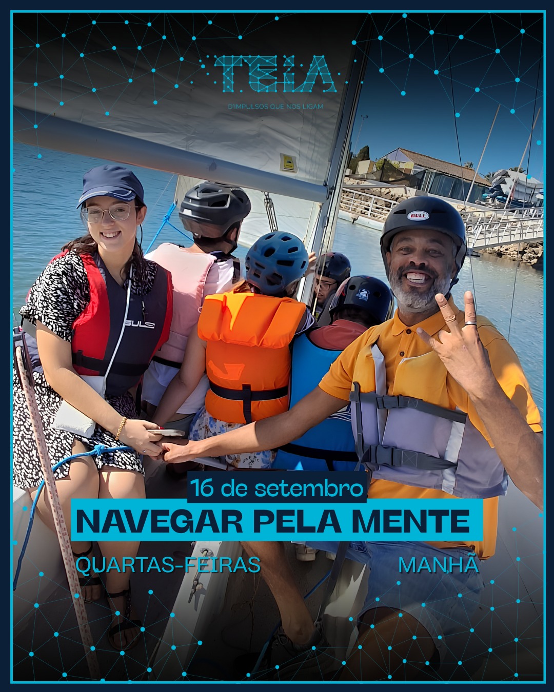 ⛵️ O Navegar pela Mente está de volta!
Esta manhã, regressámos a Vilamoura, com a Associação Existir, onde demos novamente início às atividades do projeto, que vão decorrer todas as quartas-feiras de manhã. 🌊💙
Entre atividades, aprendizagem, convívio e partilha, serão proporcionadas experiências de vela pensadas para promover o bem-estar, a autonomia e a inclusão através do contacto com o mar.
Este projeto é apoiado pelos #FundosEuropeus, no âmbito do Programa Regional #ALGARVE2030.
🤝 Com o apoio do @municipiodeloule , da Vilamoura Marina, do Clube Internacional da Marina de Vilamoura e da @velasolidaria.