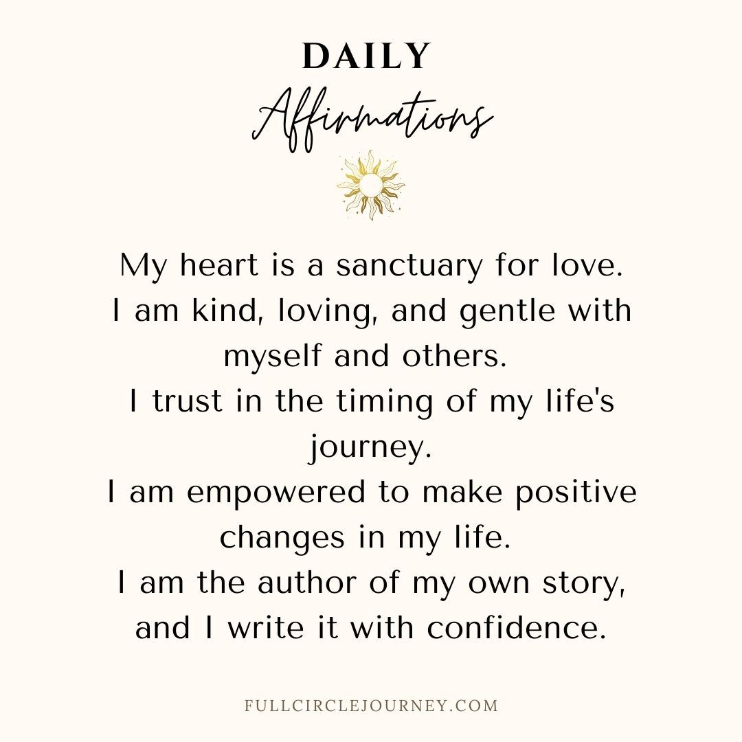 Affirming your truth is a way to radiate that which you are. You are “that”, and so much more! Be you! ✨💛✨
For more like this, visit us at:
FullCircleJourney.com