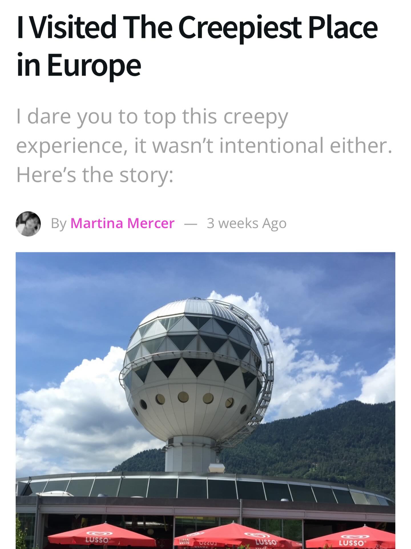 This place still gives me nightmares. The new owner scares me too. Read all about it now, link in comments. Please tell me the creepiest place you’ve ever visited? #creepy #jungfrau #aliens #ghosts #hauntedhouse This place still gives me nightmares. The new owner scares me too. Read all about it now, link in comments. Please tell me the creepiest place you’ve ever visited? #creepy #jungfrau #aliens #ghosts #hauntedhouse