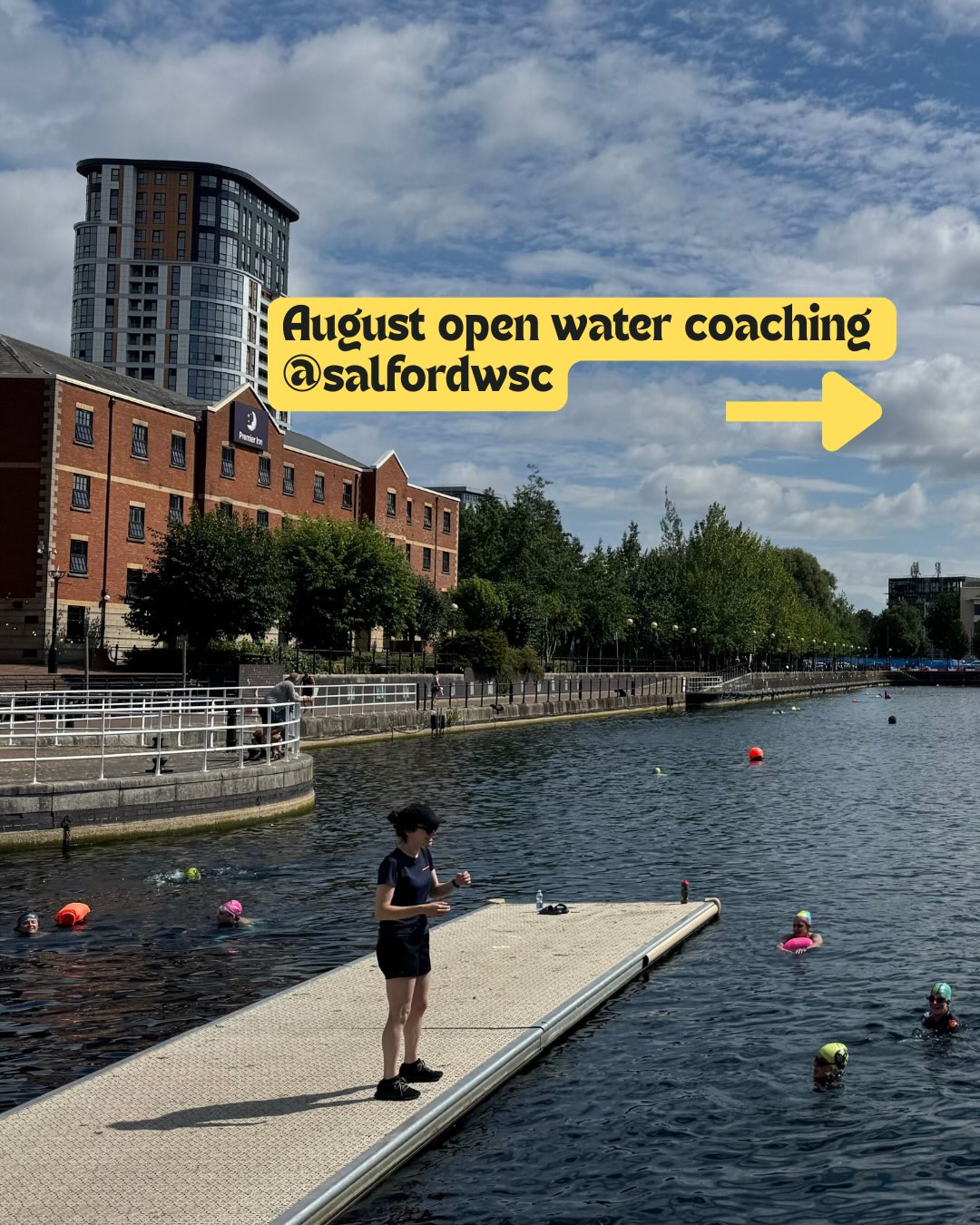 The coached open water swimming sessions for August at @salfordwsc have just been added to the booking system at Salfordwatersports.com🤩 Due to popular demand, there are extra 121s on Tuesdays and Sundays. These are bespoke sessions tailored to your open water aims. Intro to open water swimming are on Tuesdays at 7:15-8pm and Sundays 10:45-11:30am. In this session, we’ll work on the essential skills to help you be safe and enjoy the open water. Front crawl & OW skills workshops are on: Sunday 9th August and Tues 25th August. This workshop tunes up your front crawl and open water skills Breaststroke to front workshops are on: Tues 11th August and Sunday 23rd August. This workshop is for those that are newer to front crawl or are breaststroke swimmers who would like to work on their front crawl. To book and for further info on each session (inc. pre-requisites, times and prices) please see salfordwatersports.com #openwaterswimming #openwatercoaching #salfordquays #mediacityuk #manchester