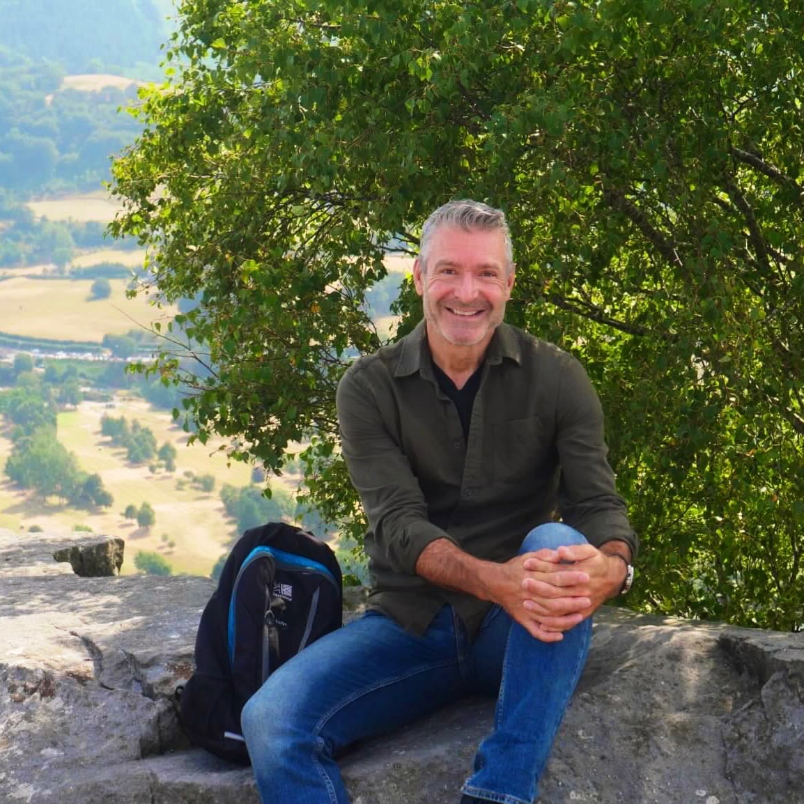 We've been out filming for our latest video series to go with my book 'Get rid of those demons - it's your time to shine' and our son took this lovely pic of Rob ❤️