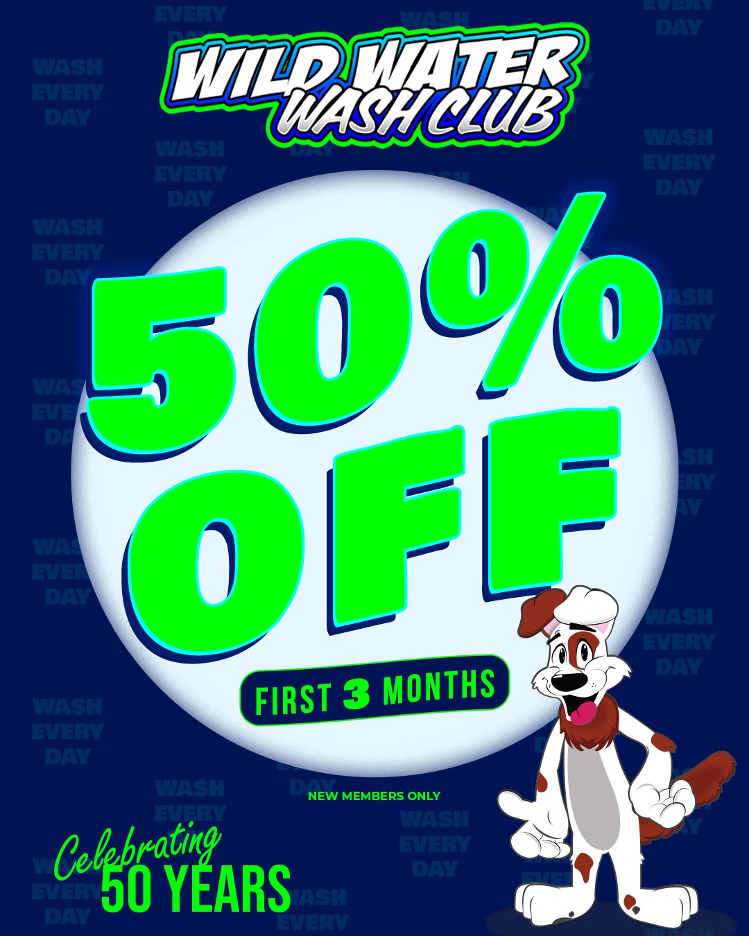 There has never been a better time to become a Wild Water Car Wash & Pet Wash member! To celebrate our 50th anniversary, we are offering 50% off all car wash memberships for the first 3 months of your membership. Join today and save big while helping us celebrate 50 amazing years!
➡️WildWaterCarWash.com
📍204 Clark Ave. Ames, IA
📍1017 3rd Ave. NW Fort Dodge, IA Self-Serve Car Wash & Pet Wash only