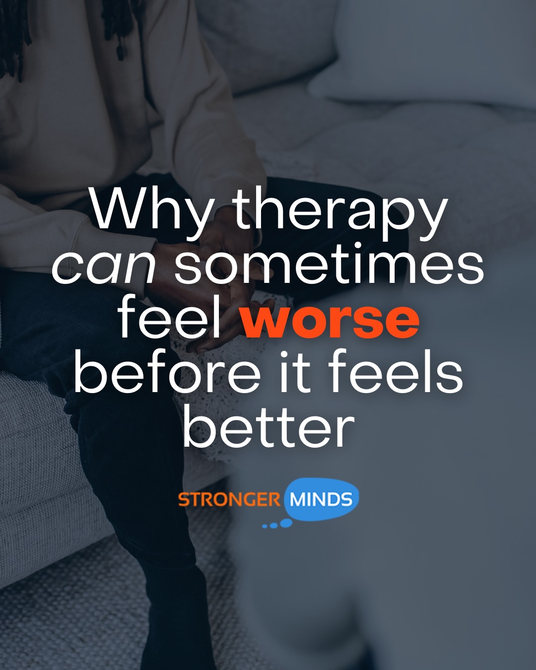 Why can therapy feel worse before it feels better? 🤔⬇️
Because sometimes, the first step is 𝘯𝘰𝘵 feeling better immediately… it’s becoming more aware of what has been happening beneath the surface.
Therapy may involve talking about things you usually avoid.
Noticing patterns you had not fully seen before.
Understanding how you respond under stress.
Recognising triggers, coping strategies or relationship dynamics that have been keeping you stuck.
That awareness can feel uncomfortable at first 😳
➡️ It can feel exposing to say certain things out loud.
➡️ It can feel emotional to be vulnerable.
➡️ It can feel difficult to look directly at things you have spent a long time trying not to feel.
But discomfort does not always mean therapy is failing.
Sometimes it means you are working with material that 𝘮𝘢𝘵𝘵𝘦𝘳𝘴 🙏
𝗣𝗿𝗼𝗴𝗿𝗲𝘀𝘀 𝗶𝘀 𝗻𝗼𝘁 𝗮𝗹𝘄𝗮𝘆𝘀 𝗹𝗶𝗻𝗲𝗮𝗿. Some weeks may feel lighter, others may feel harder. The key question is not always, “Do I feel better every week?”
It may be:
➡️ “Do I understand why we are doing this?”
➡️ “Does the work connect with what I came here for?”
➡️ “Am I beginning to notice patterns or respond differently?”
Therapy should still feel safe, collaborative and purposeful. You should feel able to ask questions, understand the direction of the work and know that the pace is being considered 🙏
Feeling worse is not the goal ❌
But feeling some discomfort while building insight, safety and new ways of responding 𝘤𝘢𝘯 be part of meaningful change ✅
Save this post as a reminder for the days therapy feels hard.
strongerminds.co.uk
#StrongerMinds #mentalhealthawareness #mentalhealthmatters #mentalhealthstigma #cbttherapy