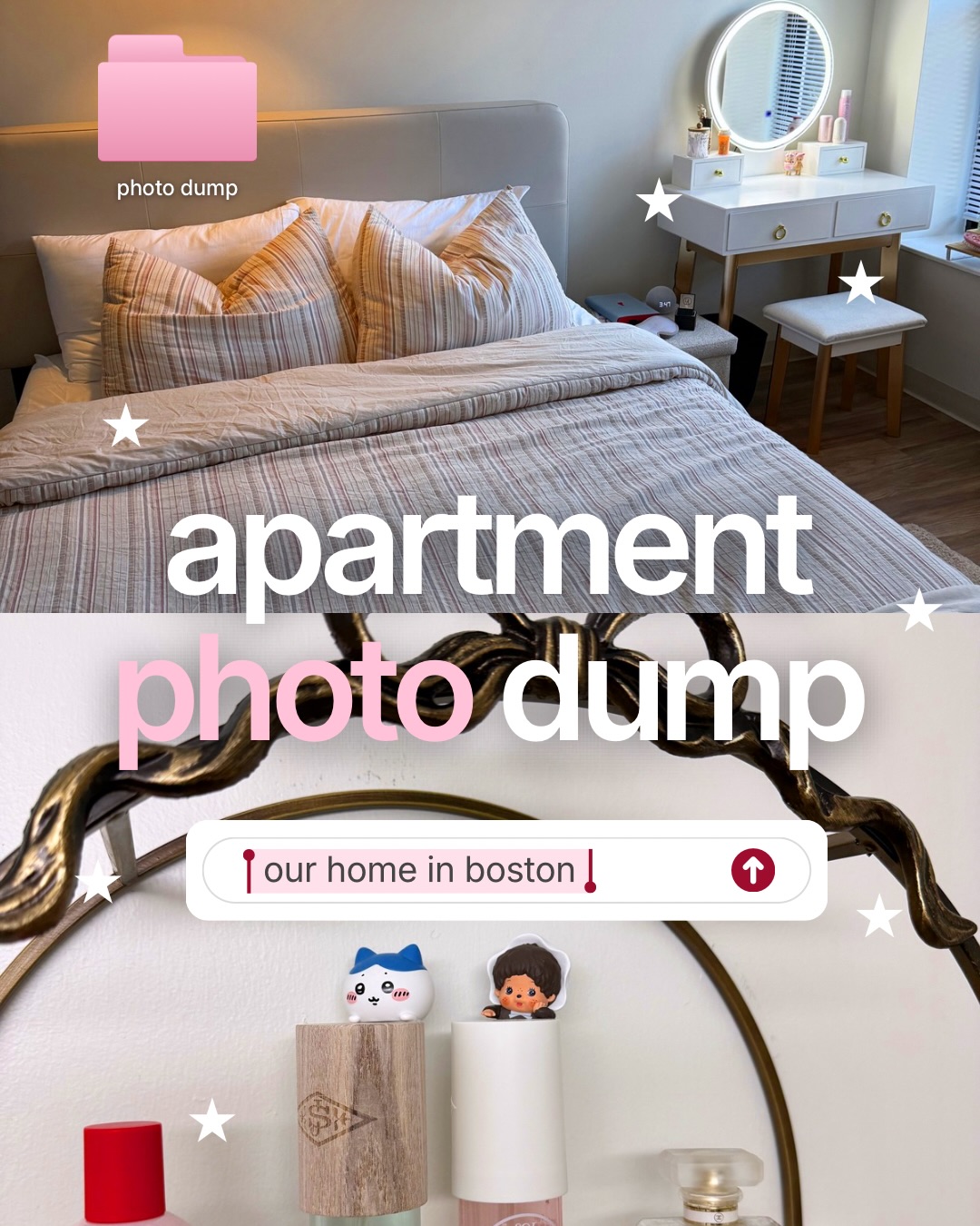 our cozy corner of Boston ๐ผ๐ชด๐๐
#apartmenttour #apartmentinspo #apartmentdecor #roomtour #photodump
@homegoods
@tjmaxx
@sephora
@ultabeauty
@cambridgeantique
bedroom window ๐ช
๐๏ธ
some of the everyday essentials
our table ๐ชด
bathroom surprise ๐ผ๏ธ
vanity ๐
more bathroom organization โจ
OUR INCREDIBLE NEST ๐ชบ