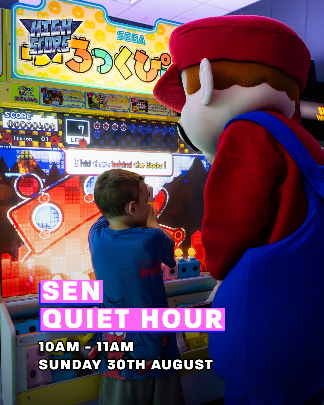 Our next SEN session is tomorrow!
Join us at the 10am session for:
👾 reduced volumes
👾 reduced capacity
👾 main lights stay on
Future dates for your diary:
📅 27th September
📅 25th October
📅 29th November