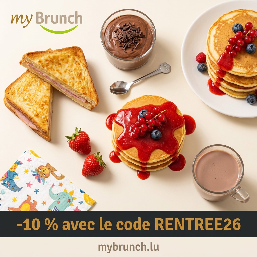 La rentrée du 15 septembre, ça mérite mieux qu'un bol de céréales.
Nos pancakes maison, le jus d'orange pressé, la verrine qu'ils ont choisie... Tout ça livré chez vous le matin de la rentrée, pendant que vous profitez du moment en famille.
La BrunchBox Enfant, c'est fait pour ça.
-10 % sur votre commande avec le code RENTREE26, jusqu'au 19 septembre.
Commandez sur mybrunch.lu et choisissez votre créneau de livraison.
#MyBrunchLux #BrunchBoxEnfant #Rentrée2026 #MomentEnFamille #CodePromo #Luxembourg