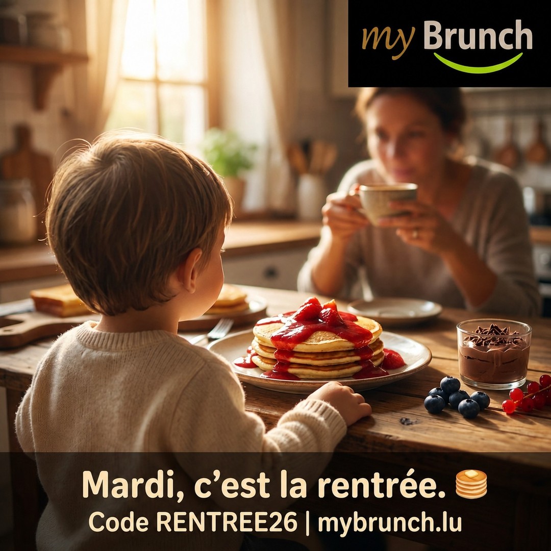 Mardi, c'est la rentrée.
Leurs pancakes préférés les attendent déjà — livrés chez vous, frais et prêts à déguster.
Faites de ce matin un vrai moment de famille avant que l'année scolaire prenne le dessus.
Code RENTREE26 encore valable quelques jours. mybrunch.lu
#MyBrunchLux #BrunchEnFamille #DernièreChance #Rentrée2026 #BrunchLivré