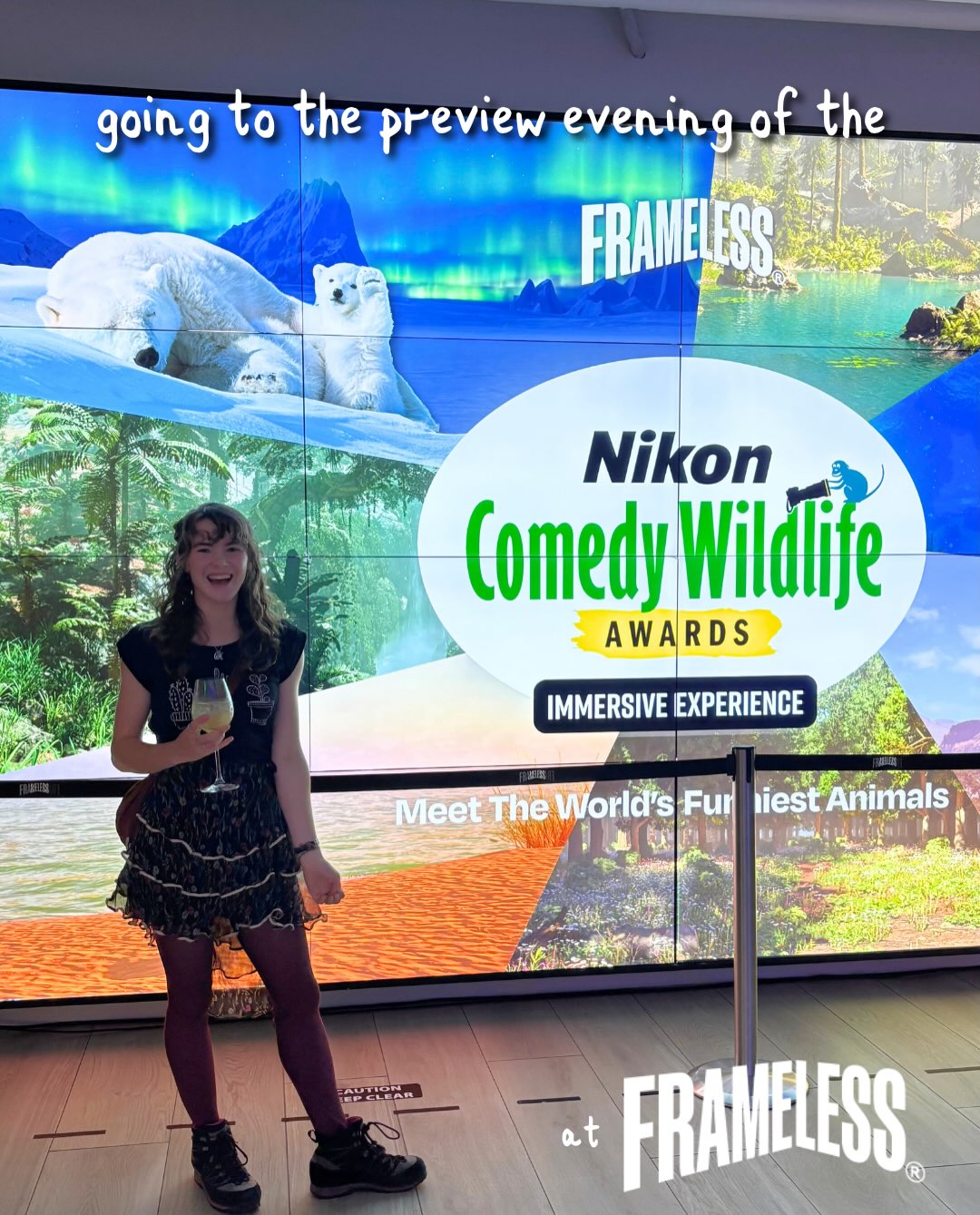 Girlies go to the preview evening of @comedywildlifephoto immersive experience at @framelessldn and have a mega fun time! ✨
Honestly, I really didn’t know what to expect from an immersive photography & art exhibition - but it was so much fun - naturally I loved seeing the comedy wildlife photos up close and personal (big up the white borb in the snowy scene, which I was lowkey obsessed with); but I also loved seeing the immersive art in the rest of frameless ✨
Anyways ~ here are some lil sneak preview pics of me and @c.tatham having a lil gander at the preview evening!
Thank uuuuu massively to @mancecomms for inviting me 🥹🫶🏻
.
.
.
#preview #art #london #photography #exhibition @nikoneurope