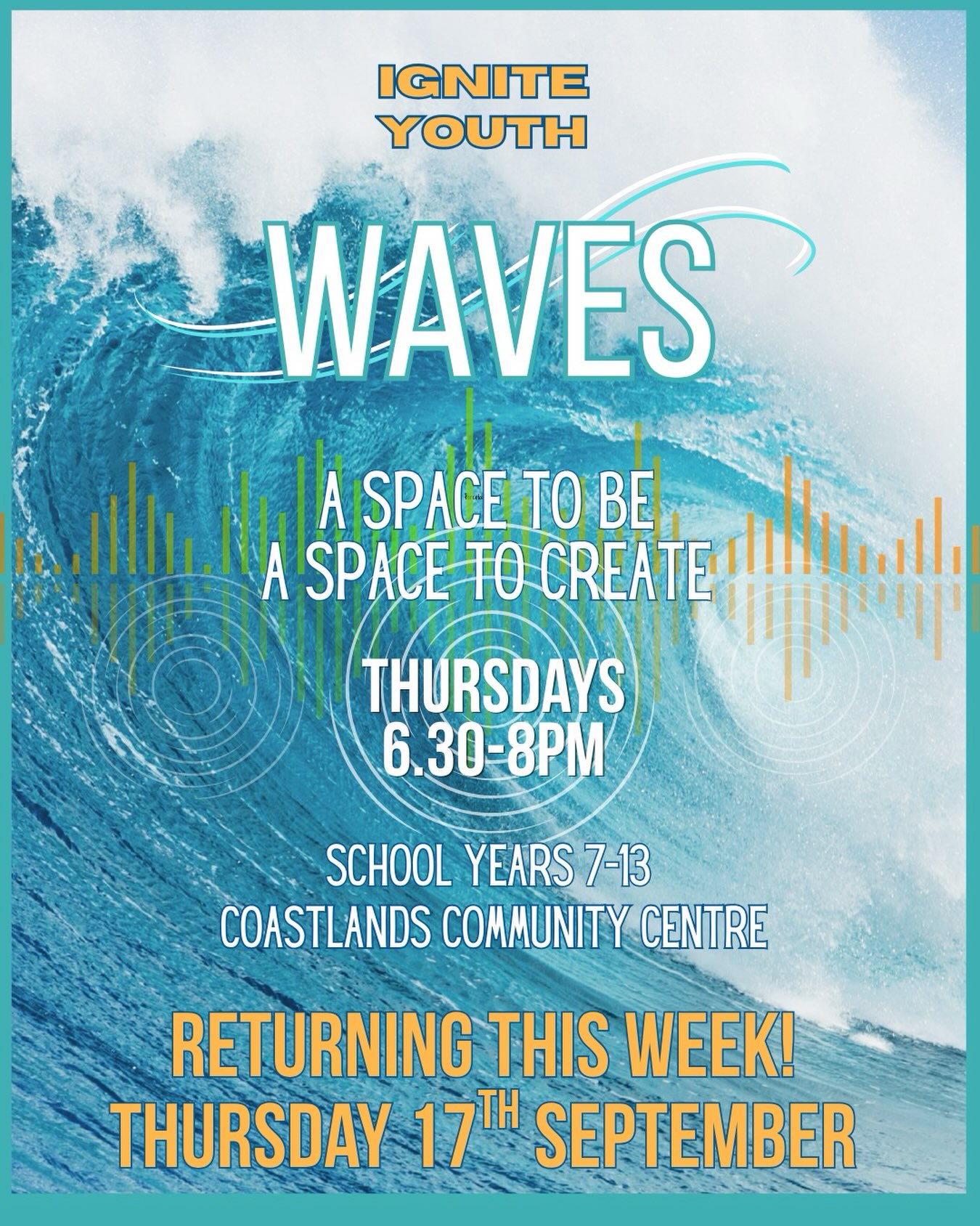๐ WAVES IS BACK THIS THURSDAY! ๐
Weโre excited to get started! ๐ Come along, catch up and enjoy a Space to Be and a Space to Create! ๐จ ๐ฒ
If youโve been before, weโll see you there!